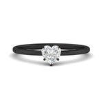 Load image into Gallery viewer, heart-shaped-thin-classic-solitaire-engagement-ring-in-black-gold-fdens9358htrsleep-nl-bg
