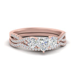 Load image into Gallery viewer, heart-shaped-twisted-floral-prong-diamond-wedding-set-in-rose-gold-FD10257HT-NL-RG?v=1756359990
