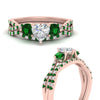 Load image into Gallery viewer, heart-shaped-twisted-floral-prong-emerald-wedding-set-in-rose-gold-FD10257HTGEMGR-ANGLE3-NL-RG?v=1756359990