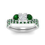 Load image into Gallery viewer, heart-shaped-twisted-floral-prong-emerald-wedding-set-in-white-gold-FD10257HTGEMGR-ANGLE5-NL-WG_3d704b8a-f93e-42f4-824c-4b8efd3aae33?v=1756360128
