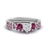 Load image into Gallery viewer, heart-shaped-twisted-floral-prong-pink-sapphire-wedding-set-in-white-gold-FD10257HTGSADRPI-NL-WG?v=1756359990
