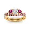 Load image into Gallery viewer, heart-shaped-twisted-floral-prong-pink-sapphire-wedding-set-in-yellow-gold-FD10257HTGSADRPI-ANGLE5-NL-YG?v=1756359990
