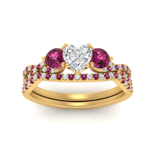 heart-shaped-twisted-floral-prong-pink-sapphire-wedding-set-in-yellow-gold-FD10257HTGSADRPI-ANGLE5-NL-YG?v=1756359990