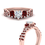 Load image into Gallery viewer, heart-shaped-twisted-floral-prong-ruby-wedding-set-in-rose-gold-FD10257HTGRUDR-ANGLE3-NL-RG_9e5264e9-aafb-4fa3-8f26-de7e2f0df83d?v=1756360128
