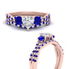Load image into Gallery viewer, heart-shaped-twisted-floral-prong-sapphire-wedding-set-in-rose-gold-FD10257HTGSABL-ANGLE3-NL-RG_ef7a87fa-c546-4f7a-b5bd-5fd6706e856e?v=1756360128