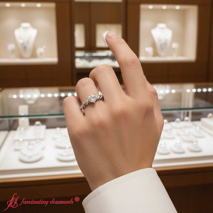 Twisted Vine Heart Diamond Ring