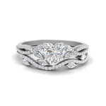Load image into Gallery viewer, heart-shaped-twisted-vine-luxury-diamond-bridal-ring-set-in-white-gold-FDENR3211HTANGLE3-NL-WG
