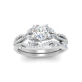 Thumbnail 25 - heart-shaped-twisted-vine-luxury-diamond-bridal-ring-set-in-white-gold-FDENR3211HTANGLE3-NL-WG