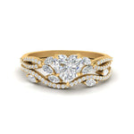 Load image into Gallery viewer, heart-shaped-twisted-vine-luxury-diamond-bridal-ring-set-in-yellow-gold-FDENR3211HTANGLE3-NL-YG
