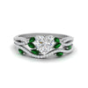 Load image into Gallery viewer, heart-shaped-twisted-vine-luxury-emerald-bridal-ring-set-in-white-gold-FDENR3211HTGEMGRANGLE3-NL-WG