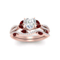 Thumbnail 21 - heart-shaped-twisted-vine-luxury-ruby-bridal-ring-set-in-rose-gold-FDENR3211HTGRUDRANGLE3-NL-RG