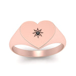 Load image into Gallery viewer, Heart Starburst Signet Promise Ring

