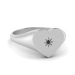 Load image into Gallery viewer, Heart Starburst Signet Promise Ring
