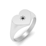 Load image into Gallery viewer, Heart Starburst Signet Promise Ring
