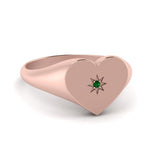 Load image into Gallery viewer, Heart Starburst Signet Promise Ring
