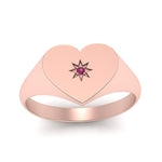 Load image into Gallery viewer, Heart Starburst Signet Promise Ring
