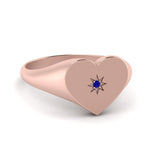 Load image into Gallery viewer, Heart Starburst Signet Promise Ring
