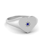 Load image into Gallery viewer, Heart Starburst Signet Promise Ring
