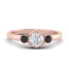 Load image into Gallery viewer, Hexagon Bezel 3 Round Stone Engagement Ring