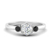 Load image into Gallery viewer, Hexagon Bezel 3 Round Stone Engagement Ring