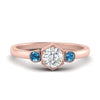 Load image into Gallery viewer, Hexagon Bezel 3 Round Stone Engagement Ring