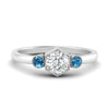 Load image into Gallery viewer, Hexagon Bezel 3 Round Stone Engagement Ring