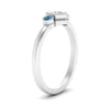 Load image into Gallery viewer, Hexagon Bezel 3 Round Stone Engagement Ring