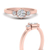 Load image into Gallery viewer, Hexagon Bezel 3 Round Stone Engagement Ring