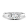Load image into Gallery viewer, Hexagon Bezel 3 Round Stone Engagement Ring