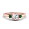 Load image into Gallery viewer, Hexagon Bezel 3 Round Stone Engagement Ring