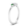 Load image into Gallery viewer, Hexagon Bezel 3 Round Stone Engagement Ring