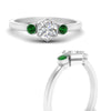 Load image into Gallery viewer, Hexagon Bezel 3 Round Stone Engagement Ring