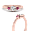 Load image into Gallery viewer, Hexagon Bezel 3 Round Stone Engagement Ring