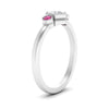 Load image into Gallery viewer, Hexagon Bezel 3 Round Stone Engagement Ring
