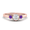 Load image into Gallery viewer, Hexagon Bezel 3 Round Stone Engagement Ring