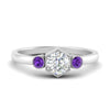 Load image into Gallery viewer, Hexagon Bezel 3 Round Stone Engagement Ring