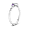 Load image into Gallery viewer, Hexagon Bezel 3 Round Stone Engagement Ring