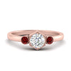 Load image into Gallery viewer, Hexagon Bezel 3 Round Stone Engagement Ring