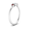 Load image into Gallery viewer, Hexagon Bezel 3 Round Stone Engagement Ring