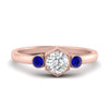 Load image into Gallery viewer, Hexagon Bezel 3 Round Stone Engagement Ring