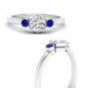 Load image into Gallery viewer, Hexagon Bezel 3 Round Stone Engagement Ring