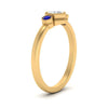 Load image into Gallery viewer, Hexagon Bezel 3 Round Stone Engagement Ring