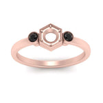 Load image into Gallery viewer, Semi Mount Hexagon Bezel 3 Stone Engagement Ring
