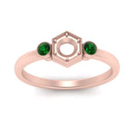 Load image into Gallery viewer, Semi Mount Hexagon Bezel 3 Stone Engagement Ring
