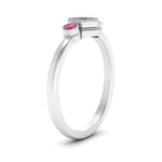 Load image into Gallery viewer, Semi Mount Hexagon Bezel 3 Stone Engagement Ring

