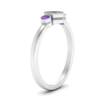 Load image into Gallery viewer, Semi Mount Hexagon Bezel 3 Stone Engagement Ring
