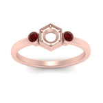 Load image into Gallery viewer, Semi Mount Hexagon Bezel 3 Stone Engagement Ring
