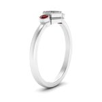 Load image into Gallery viewer, Semi Mount Hexagon Bezel 3 Stone Engagement Ring
