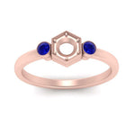 Load image into Gallery viewer, Semi Mount Hexagon Bezel 3 Stone Engagement Ring
