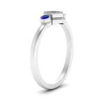 Load image into Gallery viewer, Semi Mount Hexagon Bezel 3 Stone Engagement Ring
